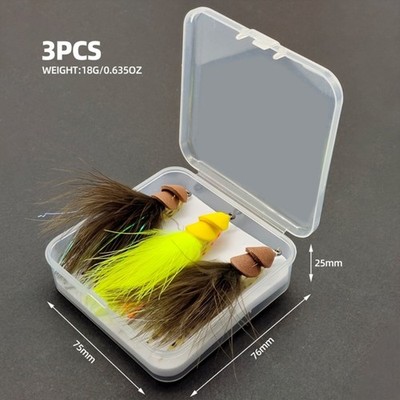 1/3pcs Streamers Fly for Trout Fishing Baits for Freshwater & Saltwater