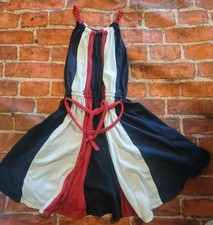 Children's Place Girls Americana Striped Dress 5/6 5 6 Red White Blue 4th July