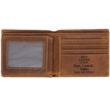 Dad's Wallets - Customize Engraved Leather Men Wallet - For-dad-001