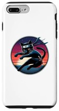 iPhone 7 Plus/8 Plus Warrior Kitten Sunset Jump Anime Ninja Cat Smartphone