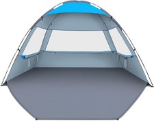 Tent Sun Shelter with Canopy, 8-10 Person Pop Up Beach Tent, Easy S