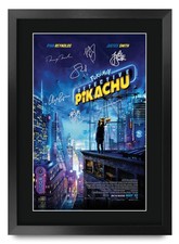 Pokemon Detective Pikachu (2019) Ryan Reynolds Poster Signed Print Movie Fan