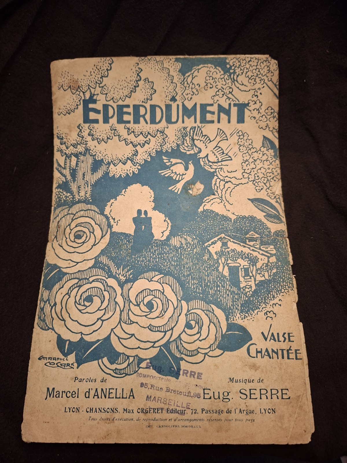 Eperdument Partition Marcel D'Anella Sheet Music