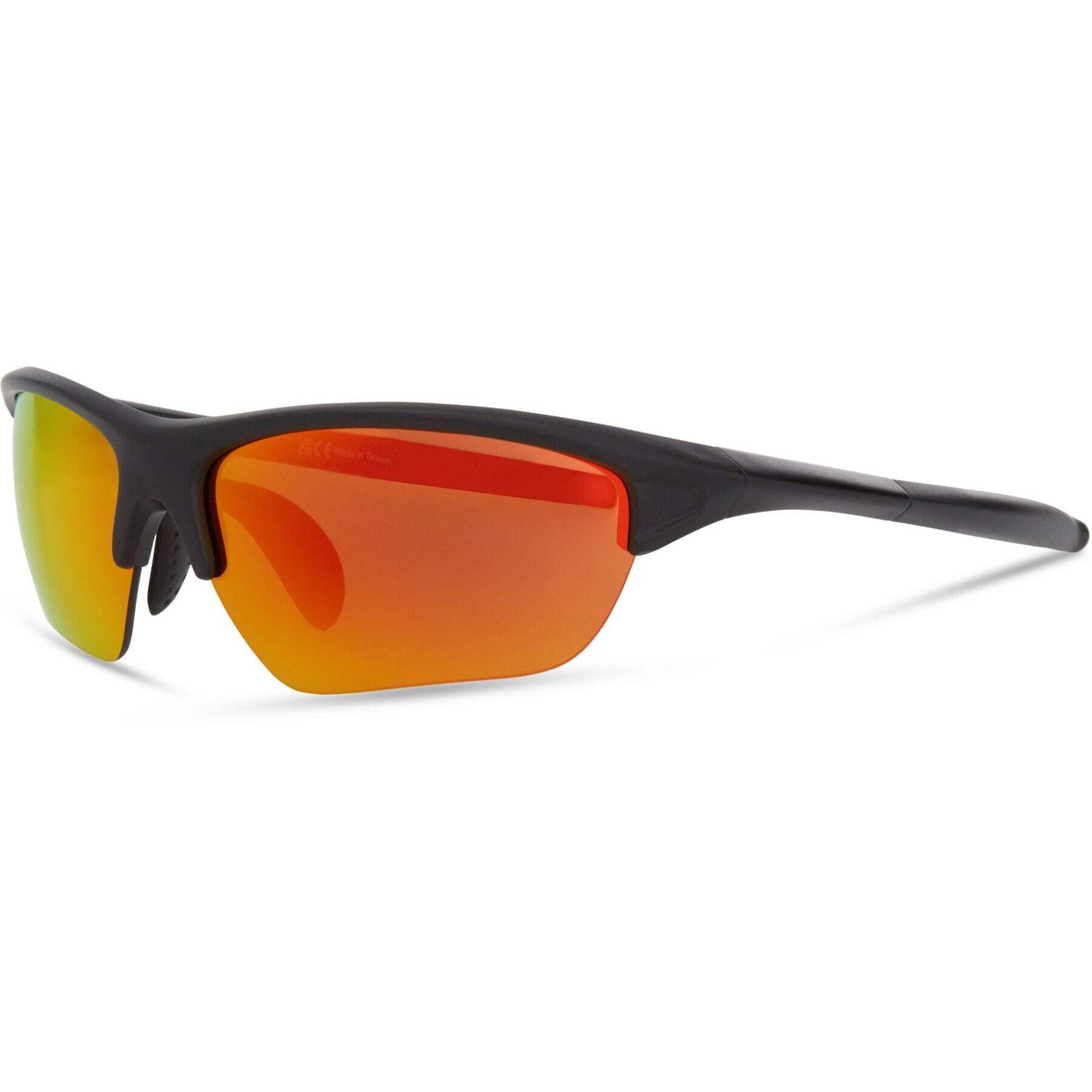 Madison Eyewear Mission Matt Black Sunglasses - Fire Mirror Lens