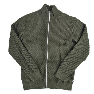 Lindbergh White Structured Zip Through Caridgan Jacket Green M