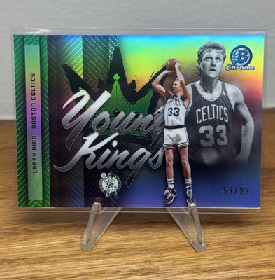 Tools 2025-26 Bowman Chrome Young Kings Larry Bird Green Refractor /99 #YK-17