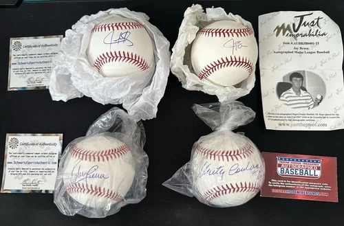 Autographed Baseball Ball Lot - Gonzalez, Bruce, Sierra, Cordova