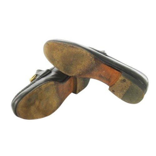 GUCCI Horsebit Leather Loafers Dress Shoes Size:6.5/JP:23.5 Black 141105K Authen thumbnail 3