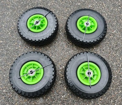  4x Bollerwagen Reifen Sackkarre Rad Vollgummi 3.00-4 Sackkarre FlatFree