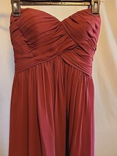 Bill Levkoff Wine Woman  s Formal Bridesmaid Dress Size 4 Perfect Full Length