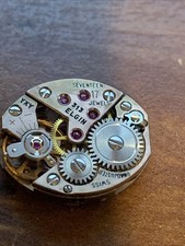Reloj de mujer vintage Elgin 313 17 joya ajustado movimiento para piezas/reparación