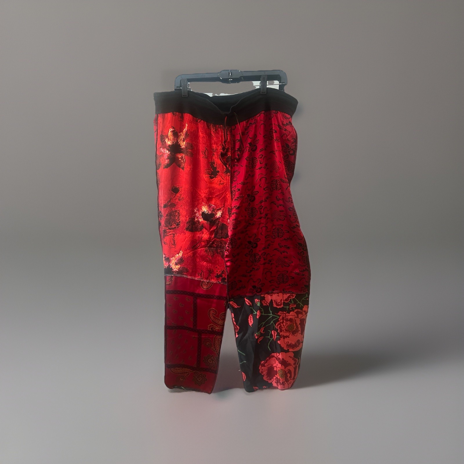 Vtg Chicos Drawstring 100% Silk Patchwork Asian I… - image 4