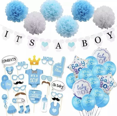 Its a Boy Baby Party Neu Set Ballons Dekoration Girlande