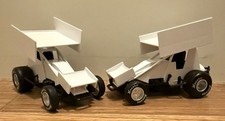 NEWLY Designed in 2026,  White Pull Back Sprint Car Blank's 2 ea.