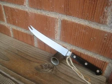 1980s Vintage 5" Blade ** WUSTHOF  ***  Fine Serrated Cheese Knife GERMANY
