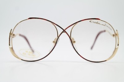 Vintage Brille Colani 15-852 Gold Rot Schwarz Oval Brillengestell eyeglasses