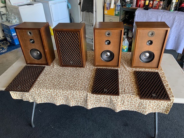 Pair Vintage Sansui Sp-30 2 Way Speaker System Book Shelf Speakers