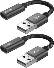 USB C Female to USB Male Adapter 2-Pack ,Type C to USB a Charger Cable Adapter,