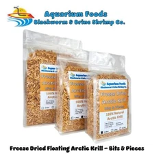 KRILL BITS & PIECES, FREEZE DRIED SUPERBA KRILL - GREAT FOR FISH, TURTLES, KOI