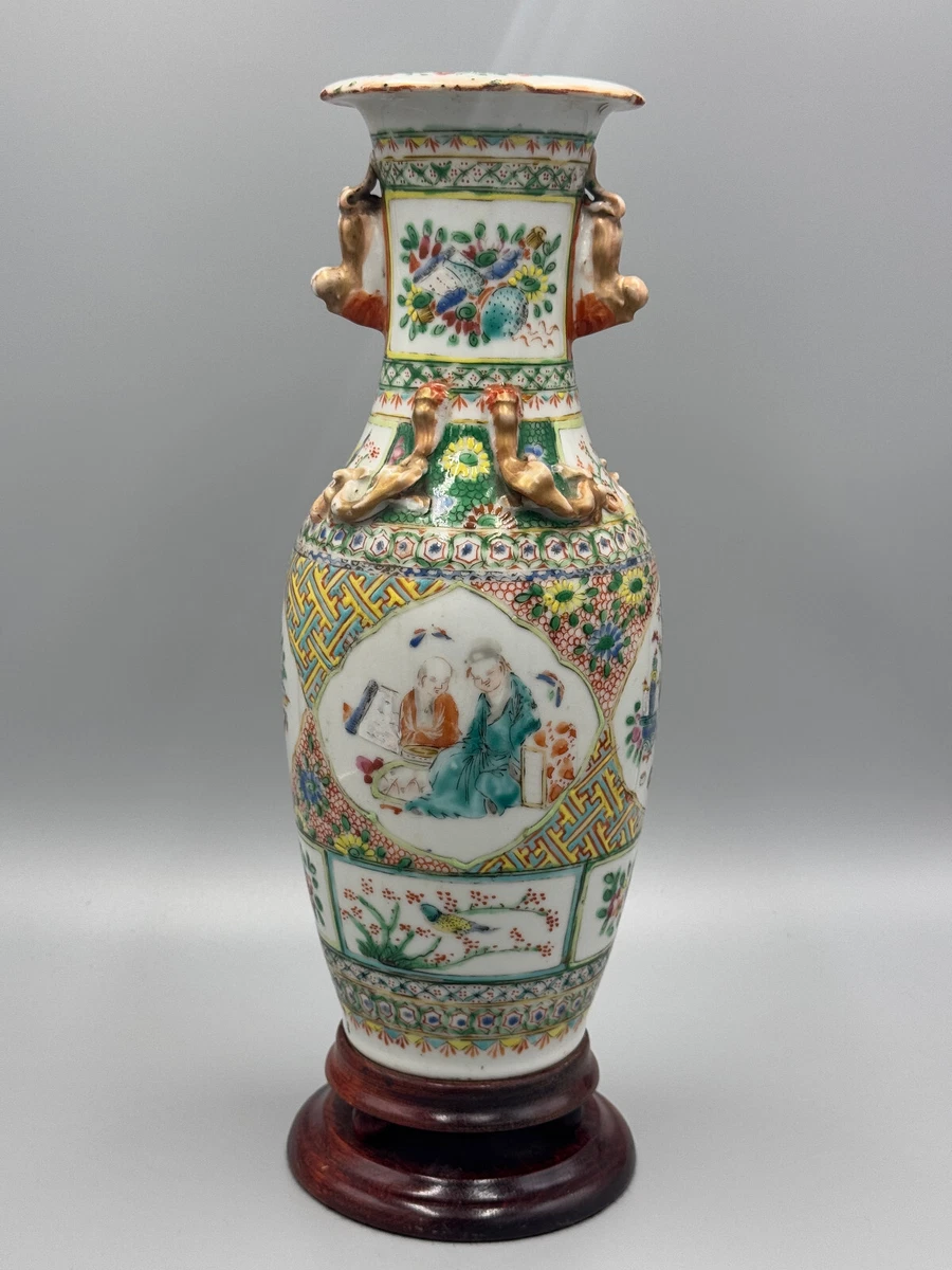 陶瓷粉红色1850-1899 中国古董花瓶| eBay