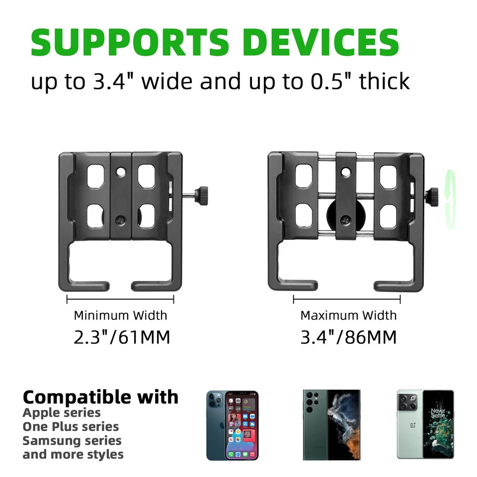 FANAUE Phone Holder with 1'' Ball Adapter For RAM Mount B Size Double Socket Arm - Image 3 of 4
