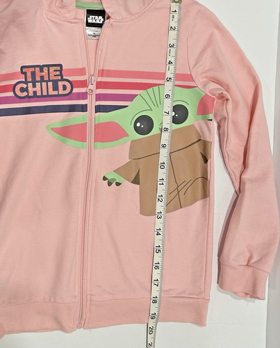 Star Wars The Child Girls 3 Pc Set Terry Zip Up Hoodie, T-shirt, Leggings Sz 7/8 - Picture 7 of 19