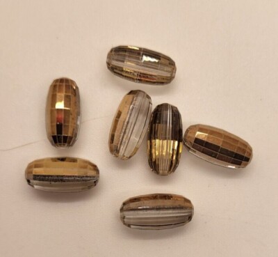 6pc Swarovski Crystal Comet Or 14x7mm Faceted Tube/ Airship 5211 Beads; Vintage