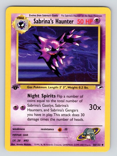SABRINA'S HAUNTER - Gym Challenge - 55/132 - Uncommon - Pokemon