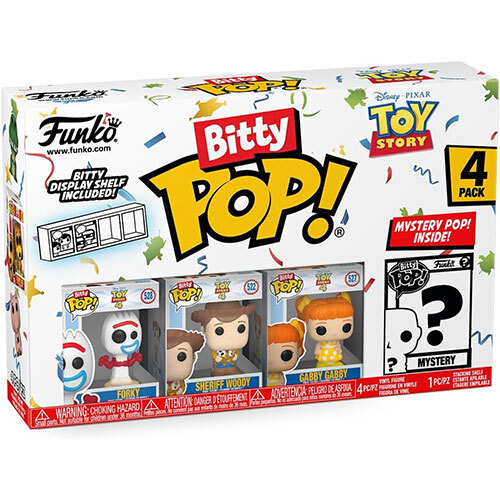 Funko Bitty POP! 4-Pack - Toy Story 4 - FORKY, SHERIFF WOODY, GABBY GABBY +1