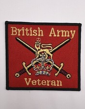 HM Forces Veteran Patch British Army Machine Embroidered Veteran Badge TRF