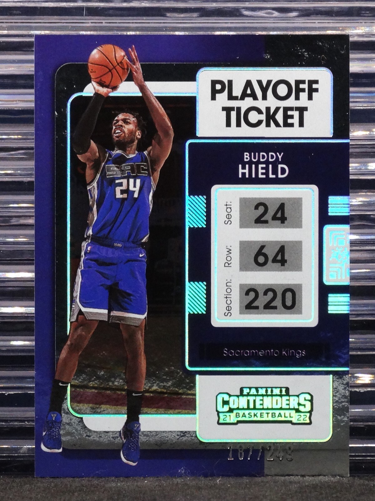 Buddy Hield 2021-22 Panini Contenders /249 Playoff Ticket #69 Sacramento Kings
