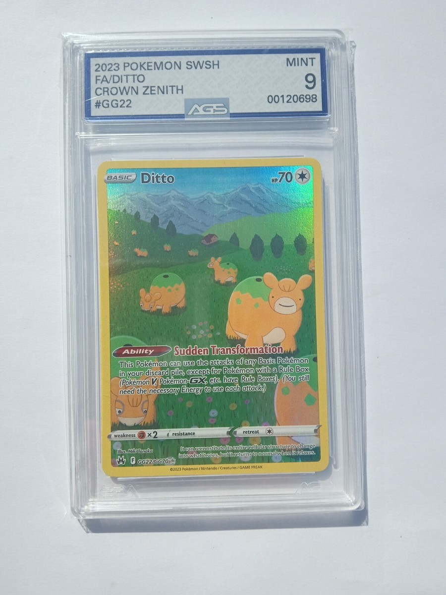 2023 Pokemon swsh FA / Ditto Crown Zenith Full Art #GG22 PSA 8 NM