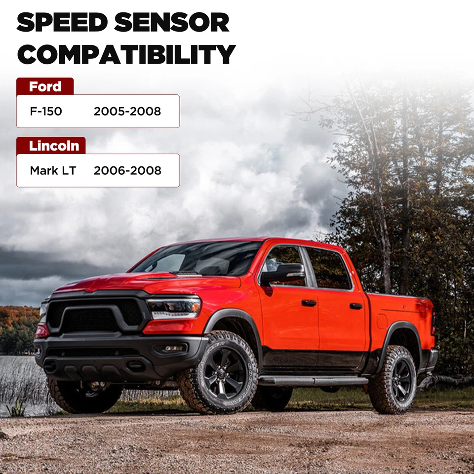 4x Sensor de velocidad de rueda ABS delantero 5S7318 para 06-08 Ford F-150 Lincoln Mark LT 5,4 L Foto 3 de 4