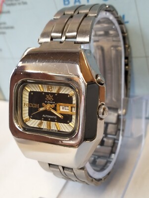 RICOH 21 JEWELS AUTOMATIC BLACK & CREAM DIAL 061465 JAPAN RICOH 21 JEWELS AUTOMATIC BLACK & CREAM DIAL 061465 JAPAN