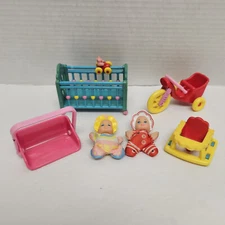 1989 Lewis Galoob So Small Babies Dolls - Crib - Walker - Bike - Seat