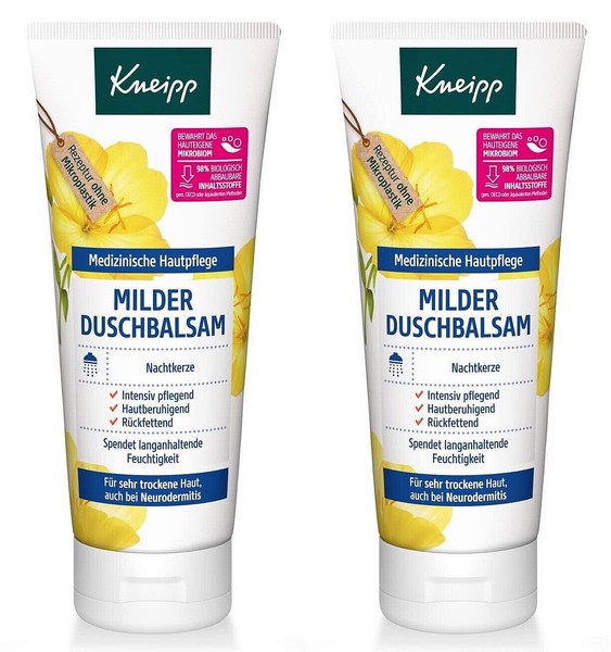 ✅ Kneipp Duschbalsam Nachtkerze Duschgel Trockene Haut Neurodermitis 2X 200Ml ✅-image