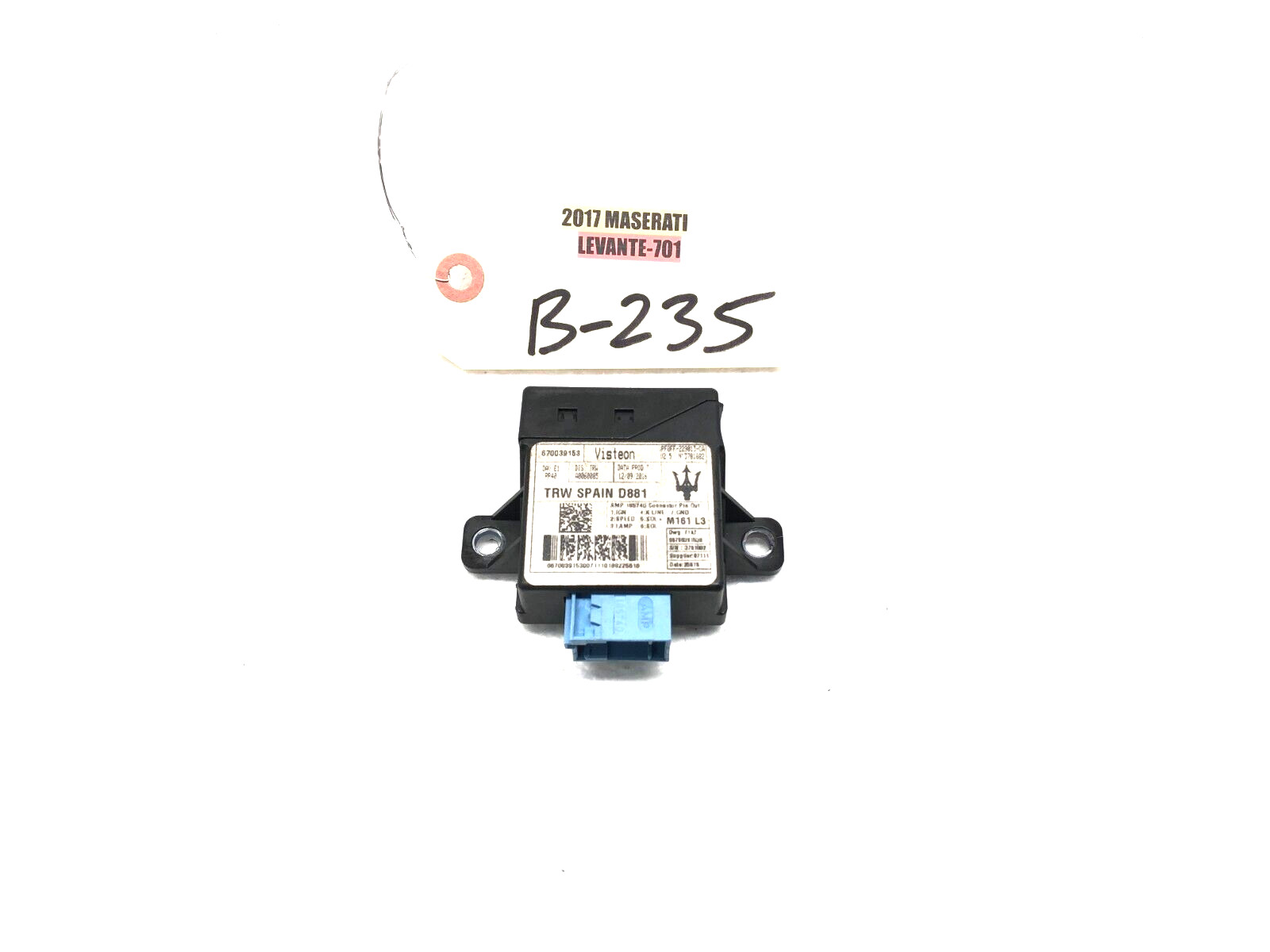 2017-2020 MASERATI LEVANTE AWD POWER STEERING CONTROL MODULE OEM