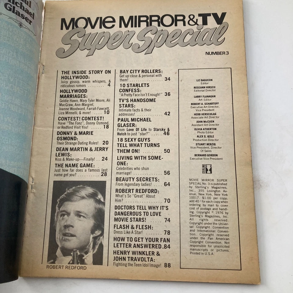 VTG Movie Mirror & TV Super Special Magazine #3 1976 Henry Winkler John Travolta - Image 2 of 3
