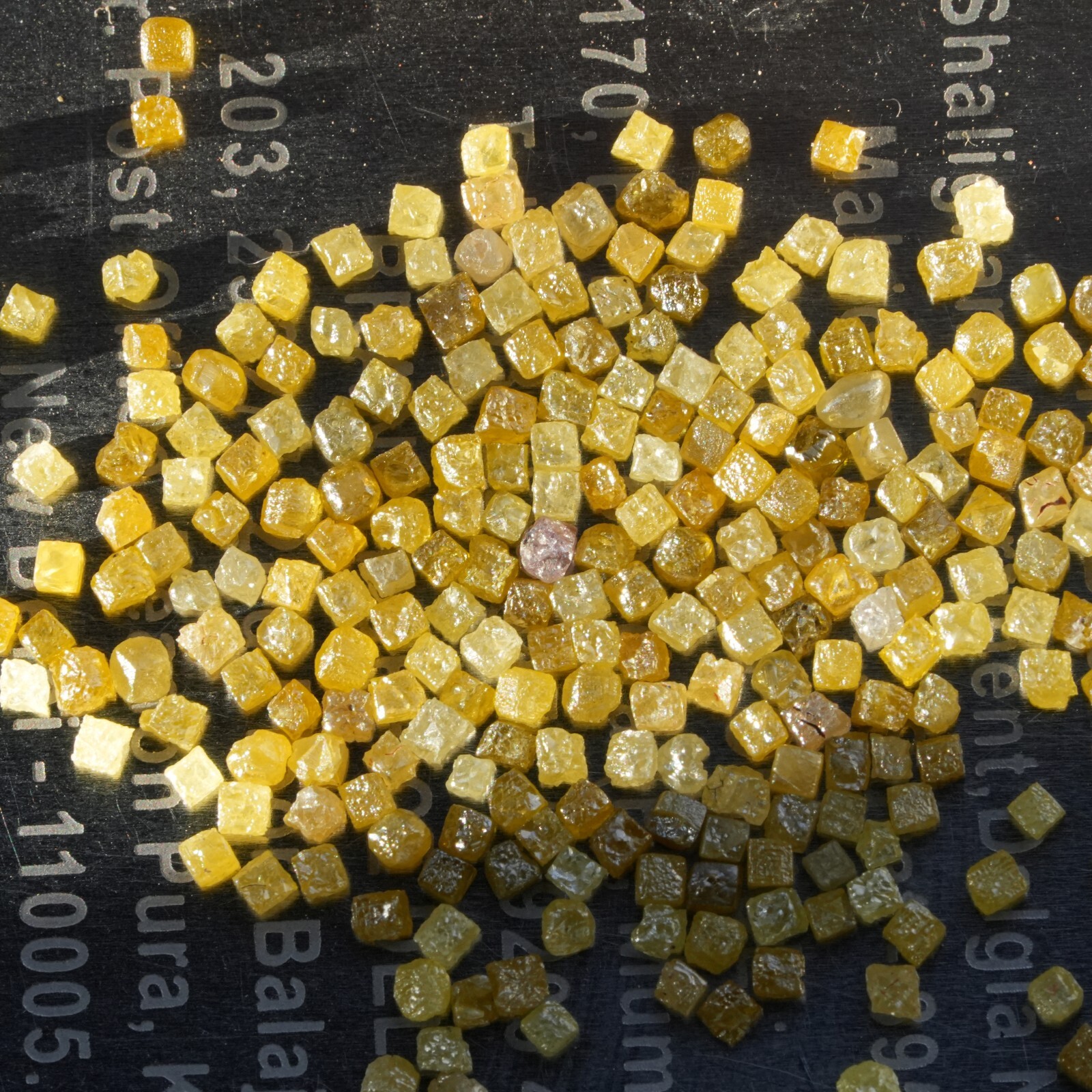 2.00 ct Scoop Natural loose Cube Uncut Raw Rough Yellow Square Small Diamond eBay