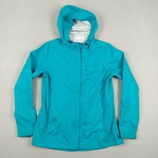 Paradox Women's Xl Teal Waterproof Windbreaker Zip Up Hood Rain Jacket