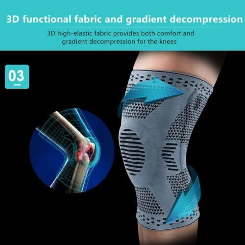 1Pcs New Ultra Knee Elite Compression Sleeve Knee Brace with Side Stabilizer - Picture 4 of 23