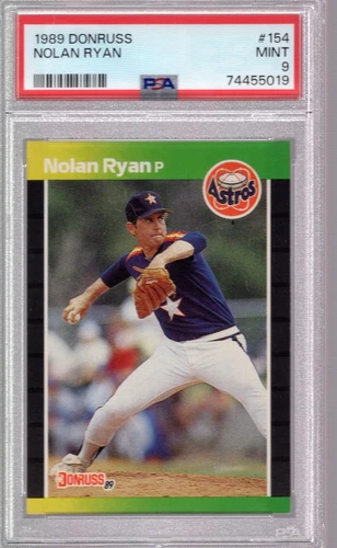 1989 Donruss NOLAN RYAN Astros HOF #154 PSA 9