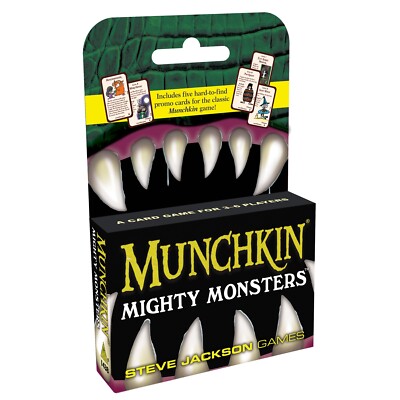 Munchkin Mighty Monsters Card Game w/ 5 Promo Cards Steve Jackson Games SJG 1438