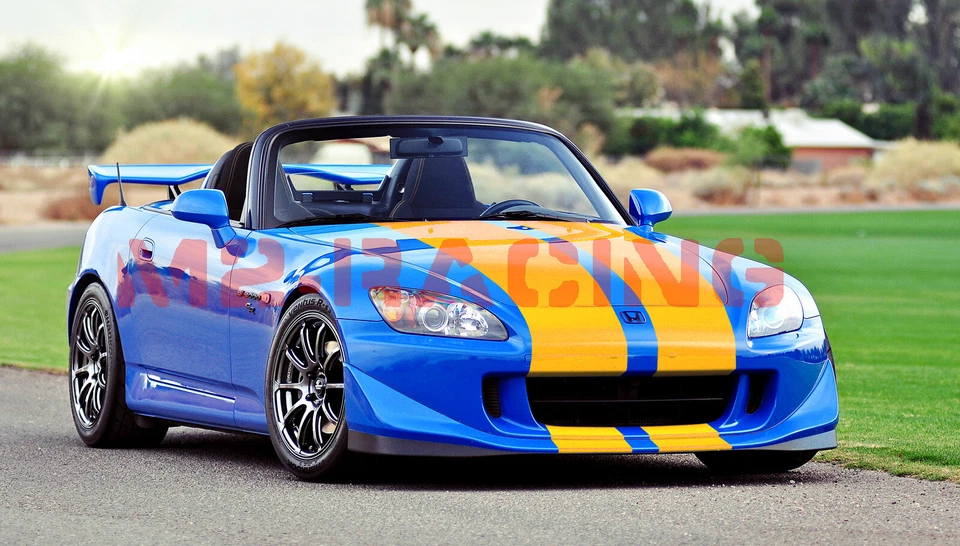 Pegatina envolvente de vinilo color mate rayas carreras para Honda S2000 rayas 25 ft/50 ft Foto 3 de 4