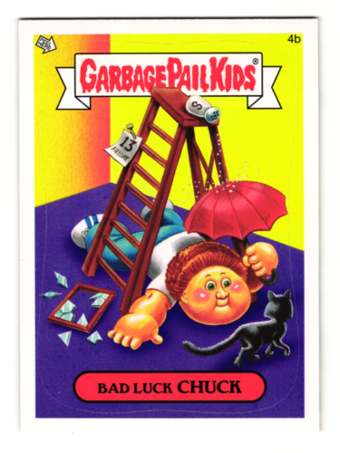 Autocollant parodique Bad Luck 4b 2014 Topps Garbage Pail Kids Series 1 GPK - Photo 1 sur 2