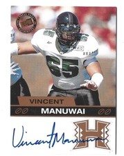 2003 PRESS PASS DRAFT PICKS FOOTBALL AUTOGRAPH AUTO VINCENT MANUWAI HAWAII