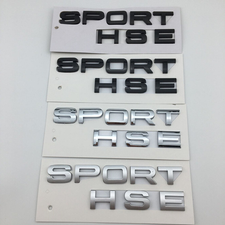 " SPORT HSE" Car Rear Trunk Letters Emblems Badges Decal Sticker (glossy silver)