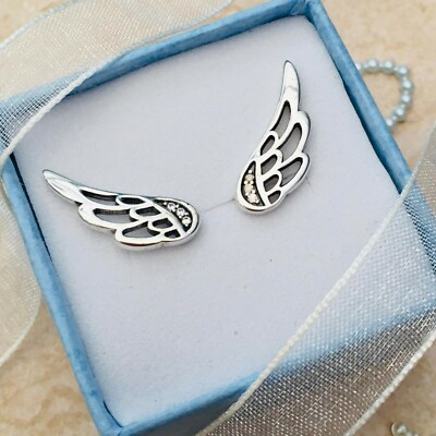Federflügel Ohrringe Silber Fee Schmuck Flügel Geschenk Silber Ohrstecker