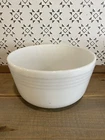 Hamilton Beach Pyrex Vintage Large White Milk Glass Banded Mixing Bowl
