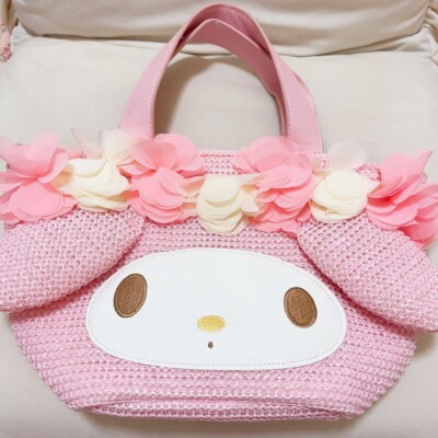 Hello kitty Friend My Melody Kawaii Pink Hand bag shoulder  Bag Tote bag mint